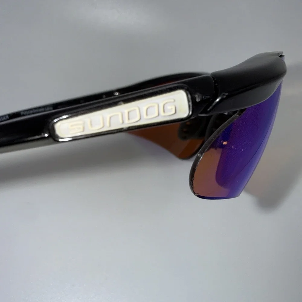 Sundog F3- Stinger  Black Frame  Mirror Lens Ultraflex TR90 Frame Sunglasses